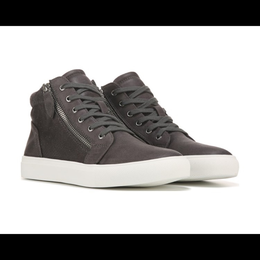report grey high top sneakers